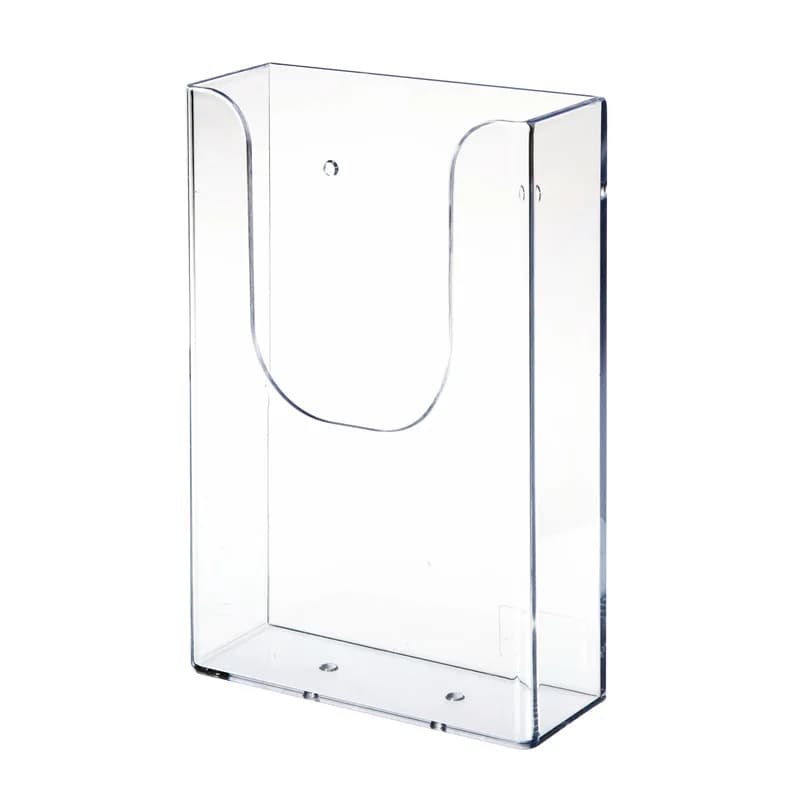 Acrylic Transparent Single-Layer Wall-Mounted Folder Plastic Shelf File Rack 1/3 A4 Office Data Storage Display Rack Stationery