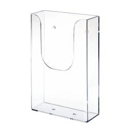 Acrylic Transparent Single-Layer Wall-Mounted Folder Plastic Shelf File Rack 1/3 A4 Office Data Storage Display Rack Stationery