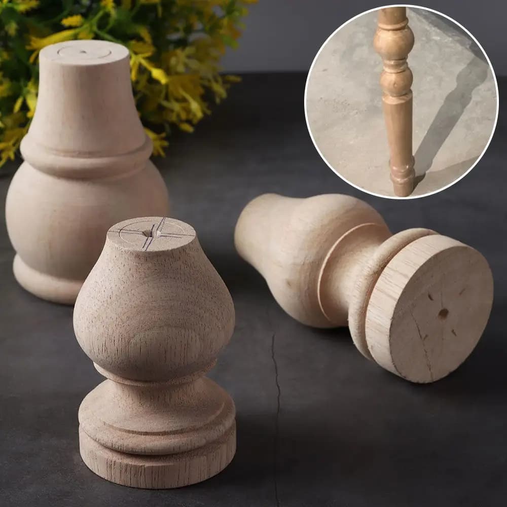 High Quality European Style Accessories Vintage Wood Carved Furniture Foot Legs Home Decor Cabinet Seat Feets
