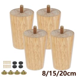 4Pcs Solid Wood Furniture Leg Kit 8/15/20cm Height Furniture Feet Oblique/Straight Table Feet Non-slip Furniture Floor Protector