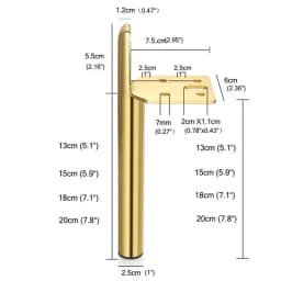 4pcs Light Luxury Metal Thickened Bathroom Cabinet TV Cabinet Table Edge Support Legs Sofa Feet Hardware Feet Tea Table Feet