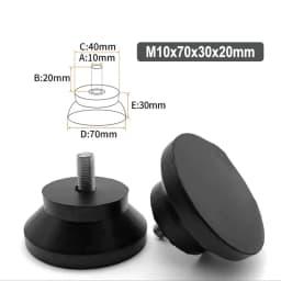 4Pcs Rubber Adjustable Feet Pad With Screw M8 M10 M12 Table Chair Balck Leveling Foot Pad Furniture Leg Anti-shock Protections
