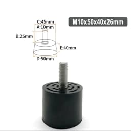 4Pcs Rubber Adjustable Feet Pad With Screw M8 M10 M12 Table Chair Balck Leveling Foot Pad Furniture Leg Anti-shock Protections