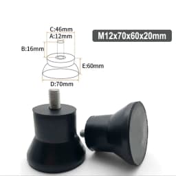 4Pcs Rubber Adjustable Feet Pad With Screw M8 M10 M12 Table Chair Balck Leveling Foot Pad Furniture Leg Anti-shock Protections