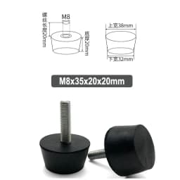 4Pcs Rubber Adjustable Feet Pad With Screw M8 M10 M12 Table Chair Balck Leveling Foot Pad Furniture Leg Anti-shock Protections
