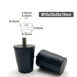 4Pcs Rubber Adjustable Feet Pad With Screw M8 M10 M12 Table Chair Balck Leveling Foot Pad Furniture Leg Anti-shock Protections