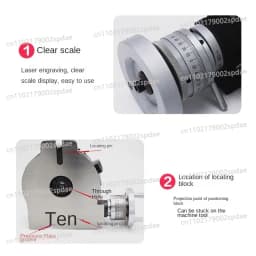 4 Inches Rotary Table Milling Indexing Head Universal Indexing Plate with Three-Jaw Chuck for Vertical And Horizontal Milling