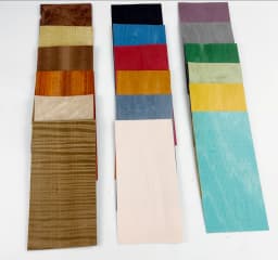 18 Sheets Real Wood Veneer Sheets Dyed Maple Veneer for Crafts Model Making Marquetry Various Wood Types Thin Natural Wood Panel