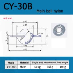 1-10pcsCY-12/16/19/22/25/30B Flying Saucer Universal Ball Bearing Bull Eye Wheel Stainless Steel Nylon Ball Universal Ball Ball