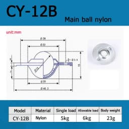 1-10pcsCY-12/16/19/22/25/30B Flying Saucer Universal Ball Bearing Bull Eye Wheel Stainless Steel Nylon Ball Universal Ball Ball