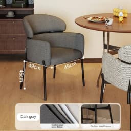Italian Minimalist Dining Chair Light Luxury Home Retro Restaurant Hotel Chair Light Luxury Nordic Dining Table Backrest Chair