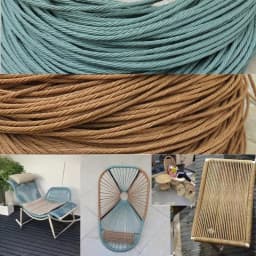 500g 4.5mm Width PE Synthetic Rattan Weaving Material Plastic Knit for Chair Table Furniture Repair