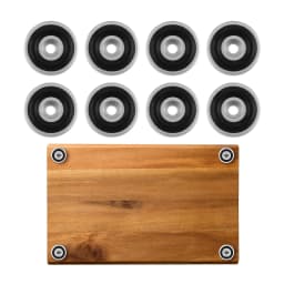 4Pcs Cutting Board Feet with Non Slip Pads Board Feet Legs with Silicone Rubber and Screws Kit for Kitchen Unfinished Cutting