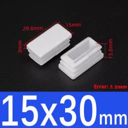 White Square lastic Pipe Plugs Rectangle Blanking End cap tube plug table chair foot cover Dust-Proof