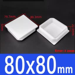 White Square lastic Pipe Plugs Rectangle Blanking End cap tube plug table chair foot cover Dust-Proof