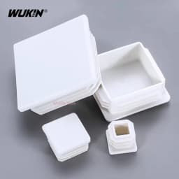 White Square lastic Pipe Plugs Rectangle Blanking End cap tube plug table chair foot cover Dust-Proof