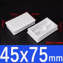 White Square lastic Pipe Plugs Rectangle Blanking End cap tube plug table chair foot cover Dust-Proof