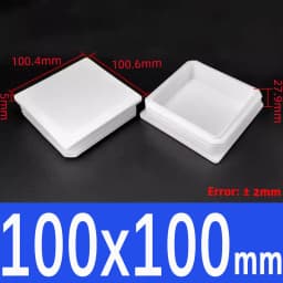 White Square lastic Pipe Plugs Rectangle Blanking End cap tube plug table chair foot cover Dust-Proof