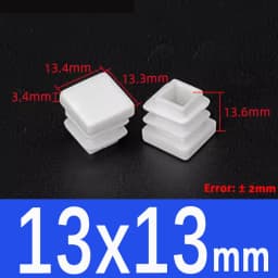 White Square lastic Pipe Plugs Rectangle Blanking End cap tube plug table chair foot cover Dust-Proof