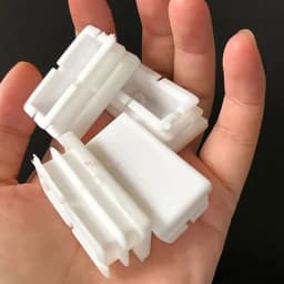 White Square lastic Pipe Plugs Rectangle Blanking End cap tube plug table chair foot cover Dust-Proof