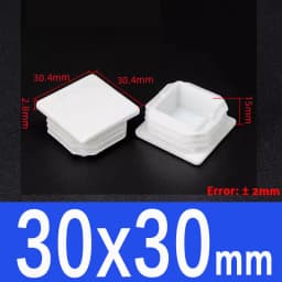 White Square lastic Pipe Plugs Rectangle Blanking End cap tube plug table chair foot cover Dust-Proof