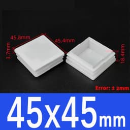 White Square lastic Pipe Plugs Rectangle Blanking End cap tube plug table chair foot cover Dust-Proof