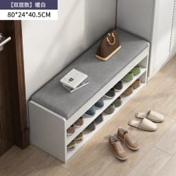 Space Saving Entryway Shoe Rack Bench with Seat for Home Hallway Living Room Dorm Easy Assembly Multipurpose Storage Organizer