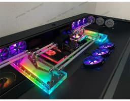 X4 New Arrivals Computer chassis integrated table water-cooled special-shaped built-in full transparent large chassis e-sports t