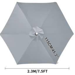 Patio Umbrella Replacement Cloth 6/8 Ribs Waterproof Garden Backyard Pool Cantilever Sunshade Top Cover For Outdoor Table Canoy