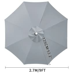 Patio Umbrella Replacement Cloth 6/8 Ribs Waterproof Garden Backyard Pool Cantilever Sunshade Top Cover For Outdoor Table Canoy