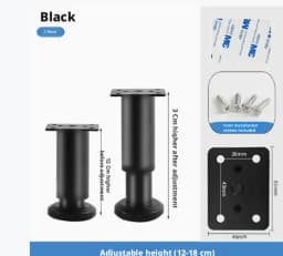 1Pc Adjustable Height Furniture Support Leg, Dedicated for Bed Frame, Metal Adjustable Furniture Leg Suitable for Bed / Sofa / C