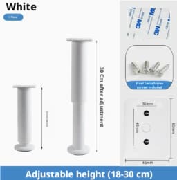 1Pc Adjustable Height Furniture Support Leg, Dedicated for Bed Frame, Metal Adjustable Furniture Leg Suitable for Bed / Sofa / C