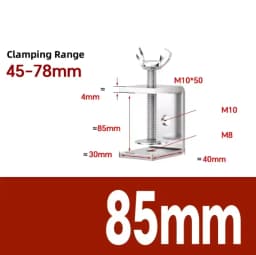 304 Stainless Steel C-clamp Steel Pipe Square Clamps 20~130mm Tiger Clamp Heavy Duty C-clamp Multi-function Hardware Fastener