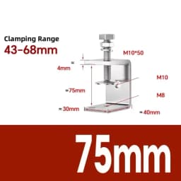 304 Stainless Steel C-clamp Steel Pipe Square Clamps 20~130mm Tiger Clamp Heavy Duty C-clamp Multi-function Hardware Fastener