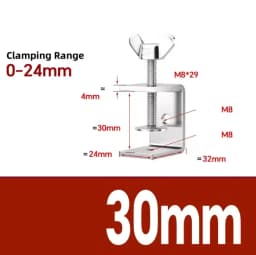 304 Stainless Steel C-clamp Steel Pipe Square Clamps 20~130mm Tiger Clamp Heavy Duty C-clamp Multi-function Hardware Fastener