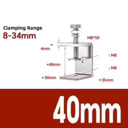 304 Stainless Steel C-clamp Steel Pipe Square Clamps 20~130mm Tiger Clamp Heavy Duty C-clamp Multi-function Hardware Fastener
