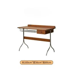 Middle Ancient Style Solid Wood Desk, Retro Small Apartment, Home Study, Workbench, Simple Nordic Office Desk, Computer Desk