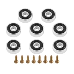 8 Pcs 20*8MM Aluminum Alloy Amplifier Feet Shock Absorber Amplifier Pads Base Feet Pad Cutting Board Feet for Furniture Chair