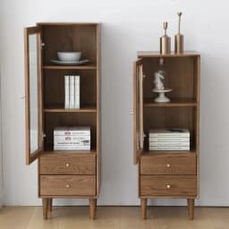 -ee B3102 Mini Corner Home Coffee Wine bar Cabinet Solid Oak Wood Corner Cabinet