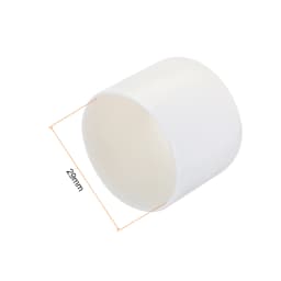 20Pcs White Rubber End Caps 1.3-38mm ID Vinyl Round Tube Bolt Cap Cover Screw Thread Protectors for Metal Chair Tips Furniture