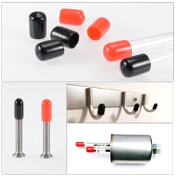 20Pcs White Rubber End Caps 1.3-38mm ID Vinyl Round Tube Bolt Cap Cover Screw Thread Protectors for Metal Chair Tips Furniture