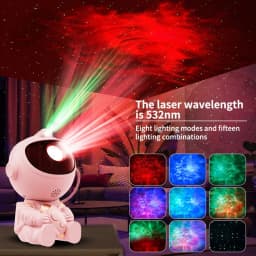 Astronaut Starry Sky Projector Light Colorful Laser Star Lamp Ambient Night Light for Bedroom Home Decor Gift