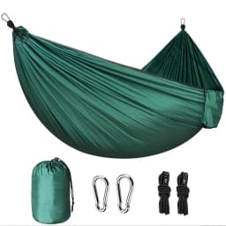 Nylon Camping Hammock Chair - Double Or Single Sizes W/Tree Straps And Attached Carry Bag - Portable for Travel/Backpacking/Beac