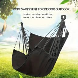 1Pcs Outdoor Leisure Fabric Hammock Chair with Storage Bag Anti Rollover Dormitory Swing Chair