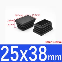 10x10mm~100x100mm Black Plastic Square End Caps Blanking Plugs Rectangle Tube Pipe Inserts Plug Table Chair Furniture Foot Cover