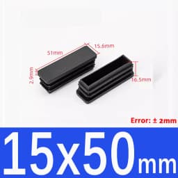 10x10mm~100x100mm Black Plastic Square End Caps Blanking Plugs Rectangle Tube Pipe Inserts Plug Table Chair Furniture Foot Cover