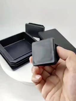 10x10mm~100x100mm Black Plastic Square End Caps Blanking Plugs Rectangle Tube Pipe Inserts Plug Table Chair Furniture Foot Cover