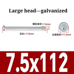 7.5mm Carbon Steel Countersunk Torx Head Self-Cutting Self Tapping Screw Concrete Cement Door And Window Installation Grade 8.8