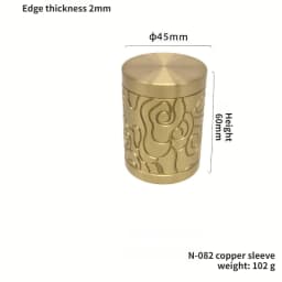 2pcs Carved Copper Sleeves Modern Furniture Hardware Accessories New Chinese Style Mahogany Chairs Leg Stools Brass Foot Sleeves