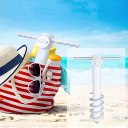 1pcs Beach Anchor Plastic With Five Spirals Beach Umbrella Inserted Outdoor Sunshade Courtyard Terrace Party Umbrella Fixed Base